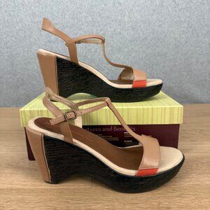 Jambu Womens Glamour Wedge Heel Sandals Size 11 Tan Brown Classic Comfort Summer